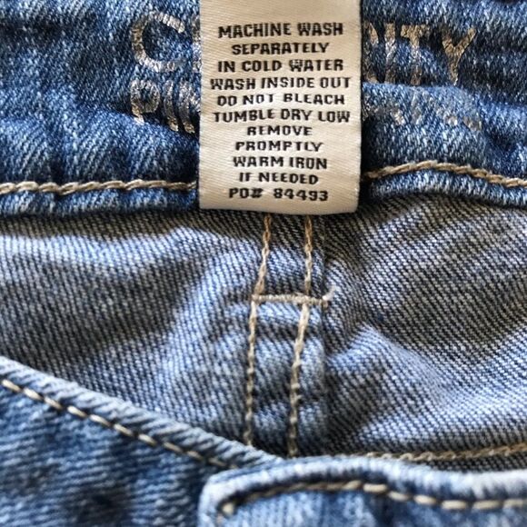 Celebrity Pink Jeans Lace Trim Bohemian Denim Shorts Blue Sz 1 - Picture 9 of 10